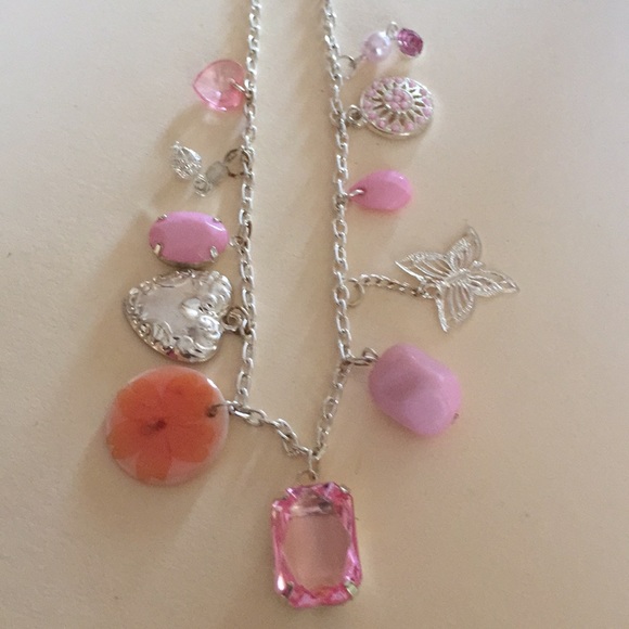 Plated brass Charm dangle necklace - Picture 6 of 6